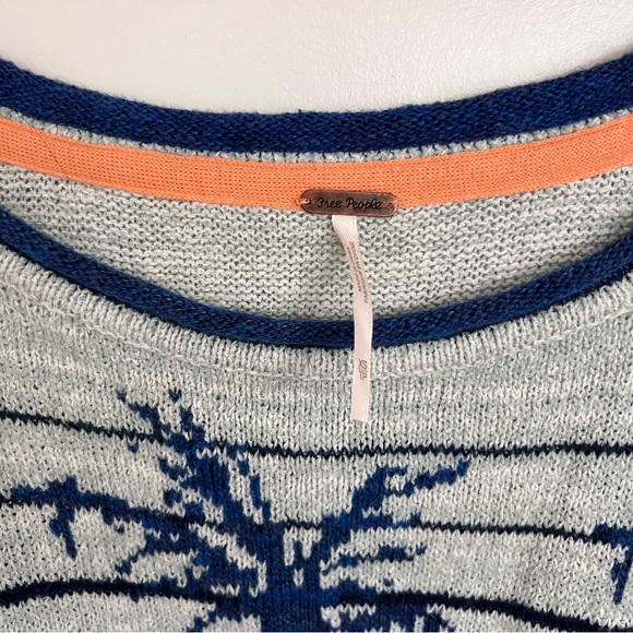 FREE PEOPLE Palm Breeze 3/4 Sleeve Pullover Knit Sweater Size XS - Picture 2 of 4